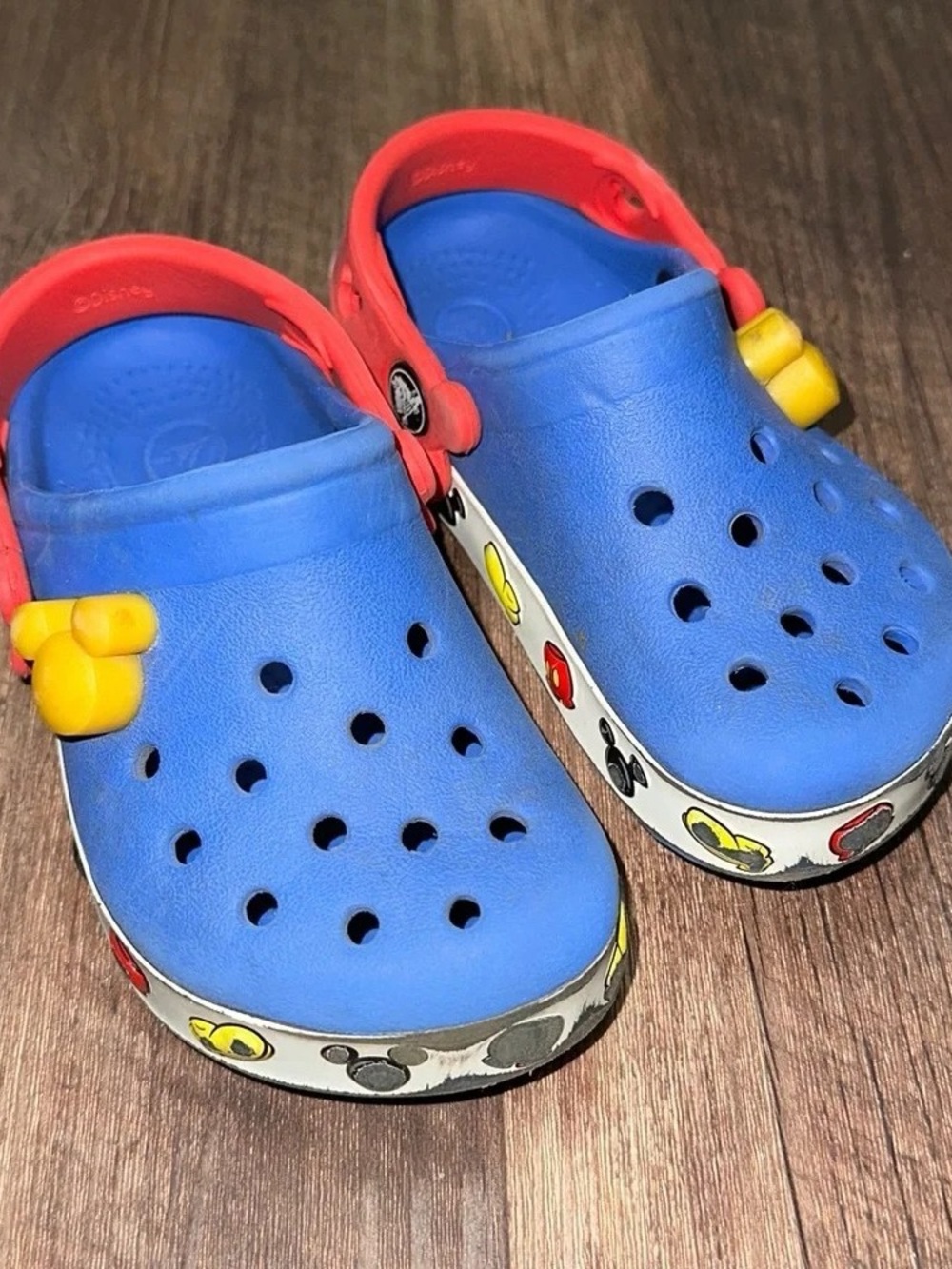 Kids Blue and Red Clog Sandals with Character Trim
